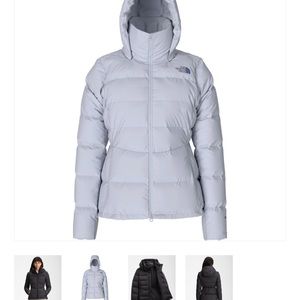 Light blue / Periwinkle north face parka